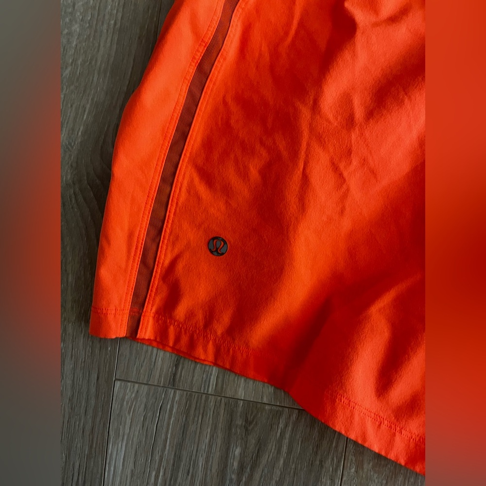 Lululemon Men’s Pace Breaker Lined Short 7" Bright Orange - Size Medium - Picture 7 of 7